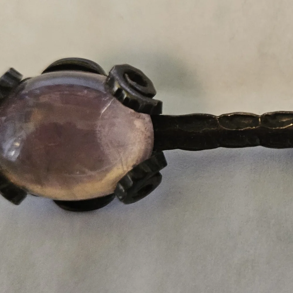 Silver And Rose Quartz Vintage Helmut Von Kleist Brooch